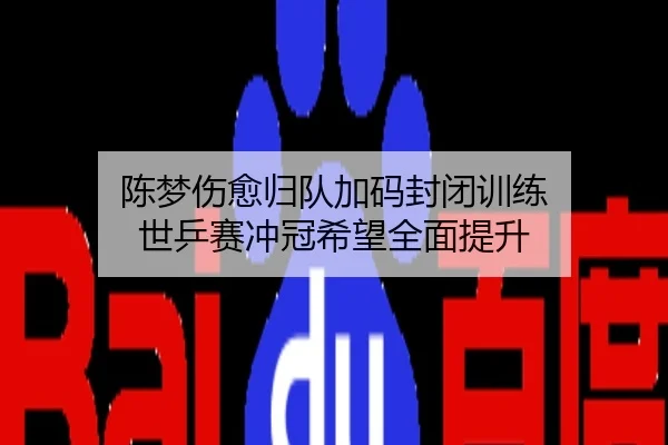 陈梦伤愈归队加码封闭训练 世乒赛冲冠希望全面提升